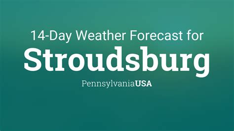 Weather forecast for stroudsburg pennsylvania. Things To Know About Weather forecast for stroudsburg pennsylvania. 