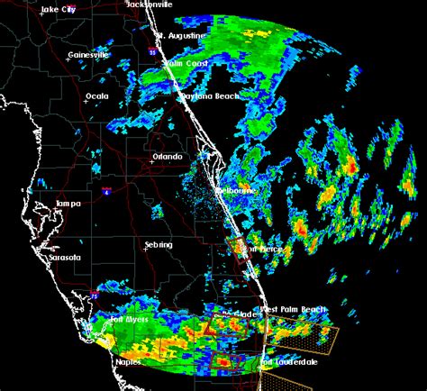 1 Hour Rainfall Total Doppler Radar for Fort Pierce FL,