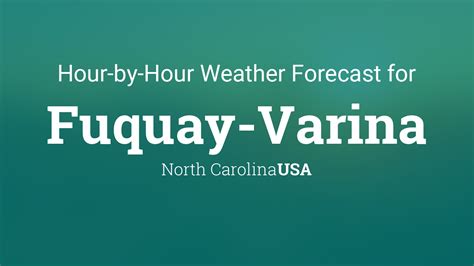 Hourly Local Weather Forecast, weather conditions, precipitation, dew point, humidity, wind from Weather.com and The Weather Channel ... Hourly Weather-Fuquay-Varina, NC. As of 9:54 am EDT.. 