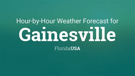 Weather hourly gainesville fl. Hourly weather forecast in Valdosta, GA. Check current conditions in Valdosta, GA with radar, hourly, and more. 