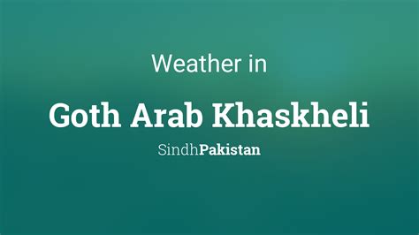 Weather in Goth Mulki Khāskheli ⛅ (Sindh), Pakistan - Weather …