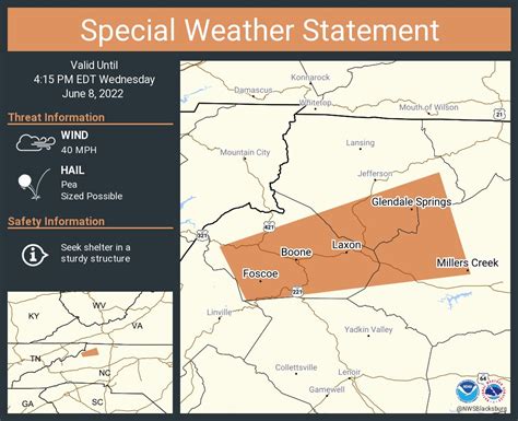 NOAA National Weather Service National Weather Service. Toggle navigation. ... Ashe County Airport (KGEV) Lat: 36.43°NLon: 81.42°WElev: 3056ft ... Visibility: 10.00 mi: Last update: 29 Apr 1:25 pm EDT : More Information: Local Forecast Office More Local Wx 3 Day History Mobile Weather Hourly Weather Forecast. Extended Forecast for 2 Miles …. 