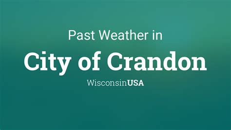 Weather in crandon wi. Be prepared with the most accurate 10-day forecast for Crandon, WI with highs, lows, chance of precipitation from The Weather Channel and Weather.com 