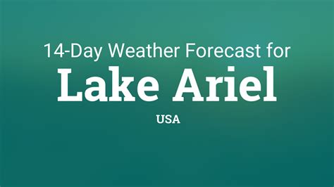 Lake Ariel Weather Forecasts. Weather Underground provides local & long-range weather forecasts, weatherreports, maps & tropical weather conditions for the Lake Ariel area. ... Length of Day . 13 .... 