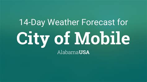 Be prepared with the most accurate 10-day forecast for Mobile, AL with highs, lows, chance of precipitation from The Weather Channel and Weather.com. 