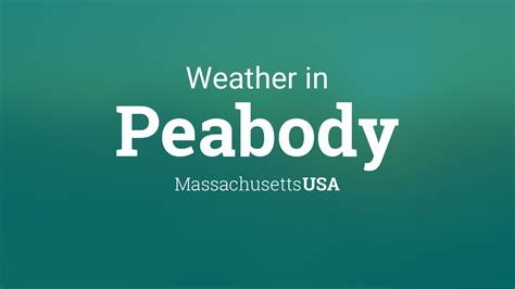 59.8 °F. Peabody weather forecast updated daily. NOAA weather radar, satellite and synoptic charts. Current conditions, warnings and historical records.. 