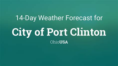 Past Weather in City of Port Clinton, Ohio, USA — Yesterday and Last 2 Weeks. Time/General. Weather. Time Zone. DST Changes. Sun & Moon. Weather Today Weather Hourly 14 Day Forecast Yesterday/Past Weather Climate (Averages) Currently: 55 °F. Scattered clouds.. 