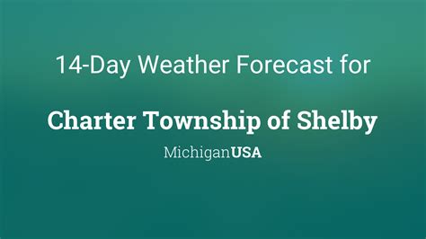 Weather in shelby township tomorrow. Shelby Weather Forecasts. Weather Underground provides local & long-range weather forecasts, weatherreports, ... Tomorrow will be 1 minutes 39 seconds longer . Moon-7:16 AM. waning gibbous. 