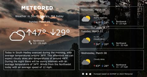 Be prepared with the most accurate 10-day forecast for South Hadley, MA, United States with highs, lows, chance of precipitation from The Weather Channel and Weather.com