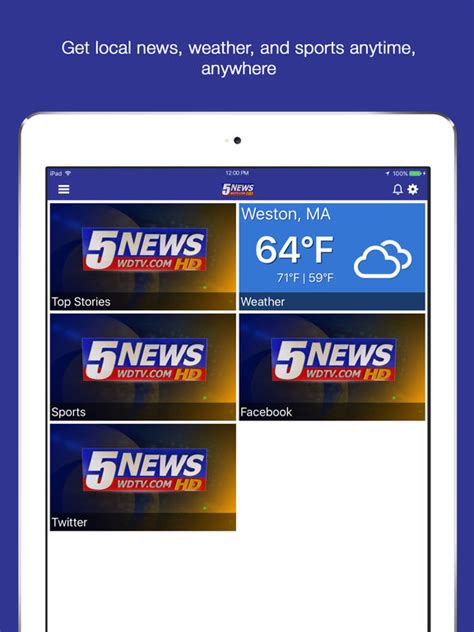 4.1 star 74 reviews 10K+ Downloads Everyone 10+ info Install About this app arrow_forward North Central West Virginia, the WDTV 5 News app is your source for the latest weather and.... 