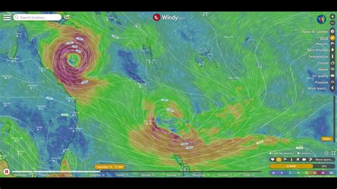 Weather mapping software.  Weather radar, wind and waves forecast for kiters, surfers, parag...