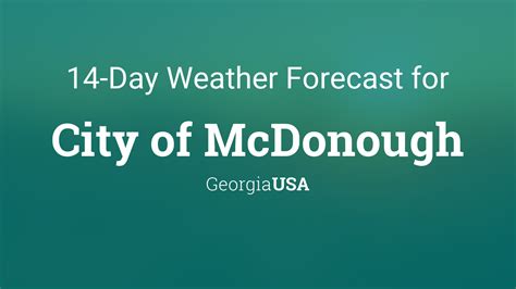 Weather mcdonough ga. McDonough, Georgia - Detailed 10 day weather forecast. Long-term weather report - including weather conditions, temperature, pressure, humidity, precipitation ... 