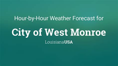 Weather monroe la hourly. Interactive weather map allows you to pan and zoom to get unmatched weather details in your local neighborhood or half a world away from The Weather Channel and Weather.com 