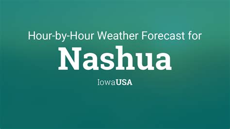 Weather nashua hourly. Nashua hour by hour weather outlook with 48 hour view projecting temperatures, sky conditions, rain or snow chance, dew-point, relative humidity, precipitation, and wind direction with speed. Nashua, NH traffic conditions and updates are included - as well as any NWS alerts, warnings, and advisories for the Nashua area and overall Hillsborough ... 