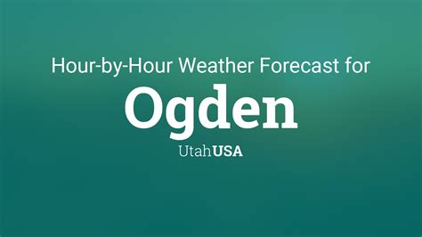 Weather ogden utah hourly. Get the Last 24 Hours for Ogden, UT, US. PointCast weather info as close as 1km/0.6 miles 