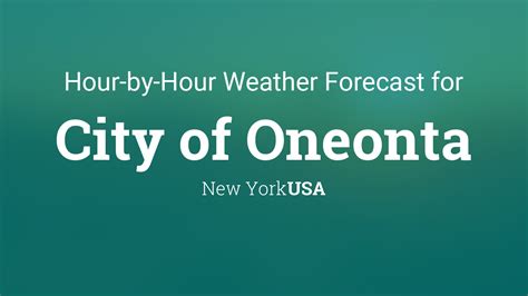 Oneonta Weather Forecasts. Weather Underground provides local & long-range weather forecasts, weatherreports, maps & tropical weather conditions for the Oneonta area. ... Oneonta, NY Hourly .... 