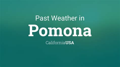 Pomona 14 Day Extended Forecast. Time/General. Weather. Time Zone. DST Changes. Sun & Moon. Weather Today Weather Hourly 14 Day Forecast Yesterday/Past Weather Climate (Averages) Currently: 56 °F. Partly sunny. 