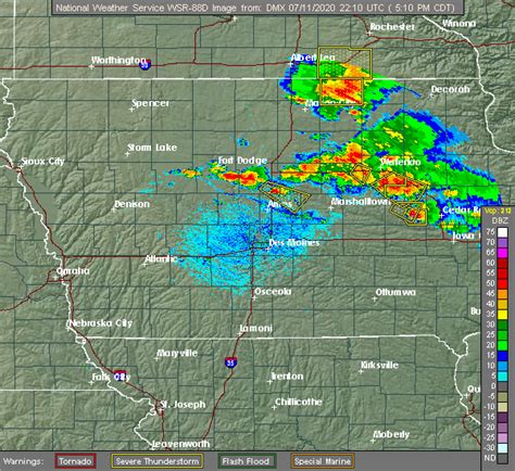 1 Hour Rainfall Total Doppler Radar for Cedar Falls IA, providing