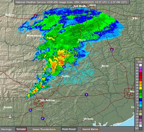 Severe weather and hail hit Central Texas Thursday afternoon and evening. ... Live Central Texas radar; Central Texas rainfall totals; ... Cedar Park TX and Georgetown TX until 7:45 PM.. 