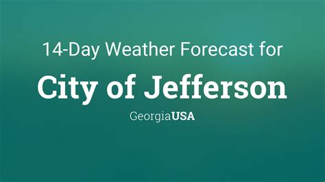 Jefferson, GA weekend weather forecast, 