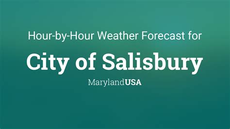 Want a minute-by-minute forecast for Salisbury, MD, United States? MSN ... hourly forecast. today. 72°. 47°. Precipitation 1%. Wed 11. 76°. 48°. Precipitation ....