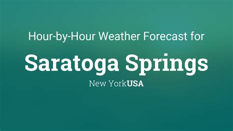 Point Forecast: Saratoga Springs NY. 43.07°N 73.78°W (Elev. 348 ft) Last Update: 3:34 pm EDT Oct 4, 2023. Forecast Valid: 6pm EDT Oct 4, 2023-6pm EDT Oct 11, 2023. Forecast Discussion.. 