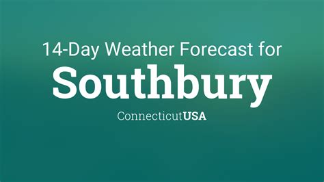 Sep 18, 2023 · SOUTHBURY, CT 06488Weather Forecast. Mostly cloudy with showers likely this evening, then partly cloudy after midnight. Lows in the mid 50s. Northwest winds 5 to 10 mph. Gusts up to 20 mph this evening. Chance of rain 70 percent. Sunny. Highs in the lower 70s. West winds 5 to 10 mph. Gusts up to 20 mph in the afternoon. Mostly clear. . 