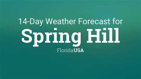 Weather.com brings you the most accurate monthly weather forecast for Spring Hill, FL with average/record and high/low temperatures, precipitation and more.. 