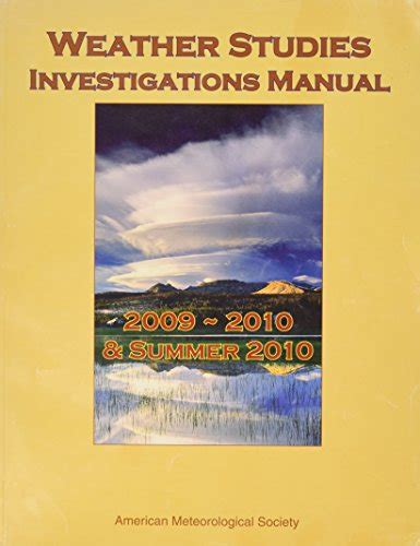 Weather studies investigations manual 2007 2008. - Solution manual for error control coding moon.