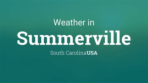 Latest Stories from South Carolina. Stay informed on local weather updates for Summerville, SC. Discover the weather conditions in Summerville & see if there is a chance of rain, snow, or sunshine. Plan your activities, travel, or work with confidence by checking out our detailed hourly forecast for Summerville.. 