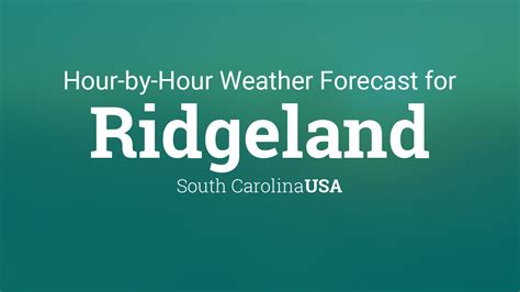 Weather tomorrow ridgeland sc. Things To Know About Weather tomorrow ridgeland sc. 