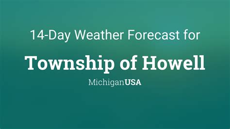Oct 9, 2023 · Howell Weather Forecasts. Weather Underground provides local & long-range weather forecasts, weatherreports, maps & tropical weather conditions for the Howell area. . 