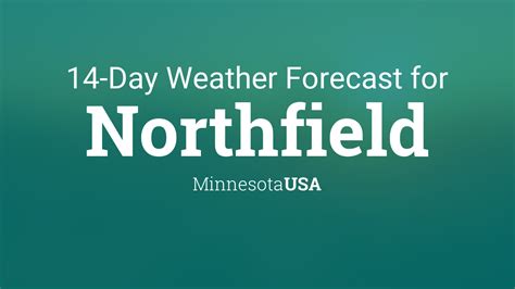 Northfield MN 44.46°N 93.17°W (Elev. 915 ft) Last Update: 3:50 am CDT Oct 9, 2023. Forecast Valid: 5am CDT Oct 9, 2023-6pm CDT Oct 15, 2023 . Forecast Discussion . Additional Resources. Radar & Satellite Image. Hourly Weather Forecast. National Digital Forecast Database. High Temperature.. 
