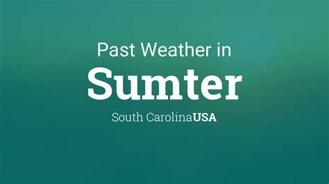 Weather 101 Sessions now available through May 2024! Check out the latest edition of our Office Newsletter! (Fall/Winter 2024) Current conditions at ... Sumter SC 33.94°N 80.4°W (Elev. 154 ft) Last Update: 5:25 pm EDT May 20, 2024. Forecast Valid: 7pm EDT May 20, 2024-6pm EDT May 27, 2024 .