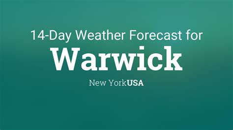 Jan 30, 2024 · Warwick Weather Forecasts. Weather Underground provides local & long-range weather forecasts, weatherreports, maps & tropical weather conditions for the Warwick area. ... Warwick, NY 10-Day .... 