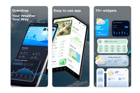 Weather widget android.  Before I started using Overdrop, Weather Forecast had a frequent s...
