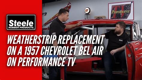 Weatherstrip install on 57 Chevy door - YouTube