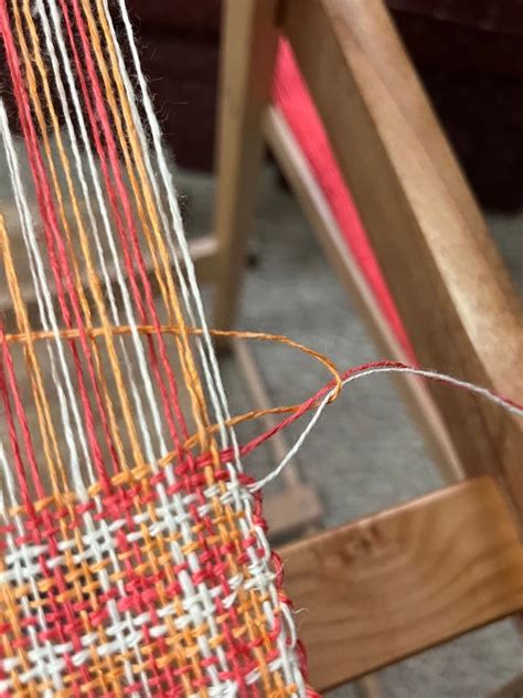 Weaving with multiple colors.  You basically work with your favorite pair or...