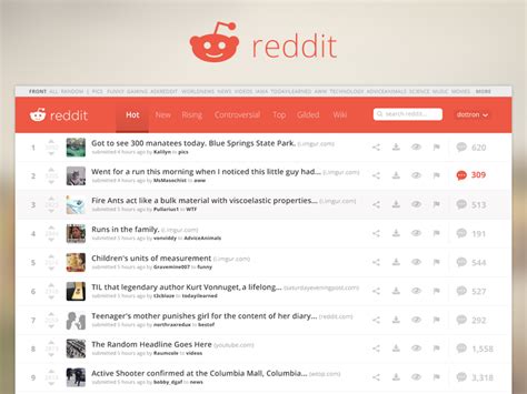 Web App Vs Website Reddit Reddit Redesign Freebie Redesign Web Layout