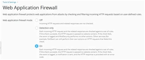 Web Application Firewall Modsecurity Plesk Obsidian Documentation