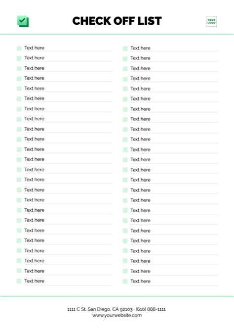 Web Based Printable Checklist Maker Create carlynstudio.us