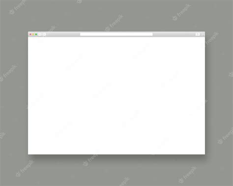 Web Browser Template. Empty Web Page . Template Design. Realistic