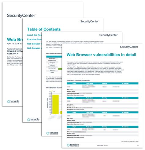 Web Browser Vulnerability Report SC Report Template Tenable®