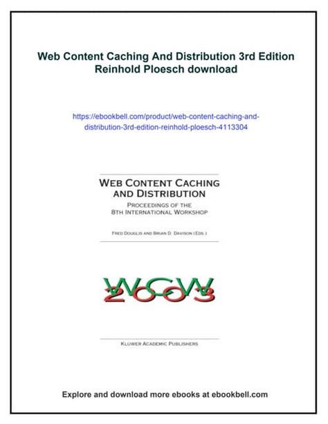 Web Content Caching And Distribution