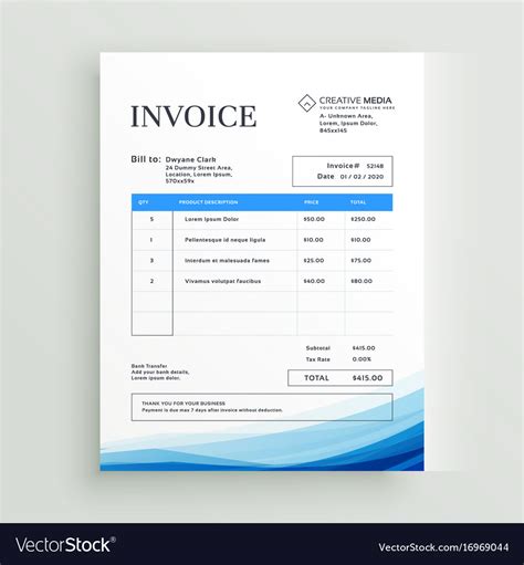 Web Design Invoice Template Wave Invoicing