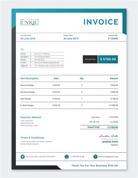 Web Design Invoice Template Word PARAHYENA