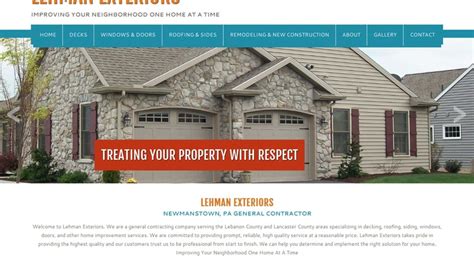 Web Design Newmanstown, PA Lehman Exteriors