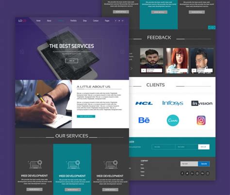 Web Design Services Website Template PSD Download PSD