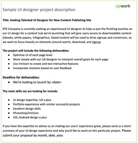 Web Designer Job Description Template 2024 Upwork