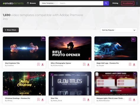 Web Development 10 Top Essential Graphics Templates With Advanced Animation for Premiere Pro